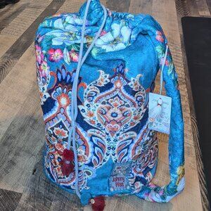 Johnny Was Indi Flower Sherpa Polyester Shoulder Tote Bag